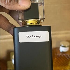 Dior Sauvage Black Bottle with Gold Accents